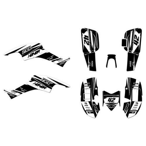 honda trx400ex graphics kit 2005-2007 lethal series white