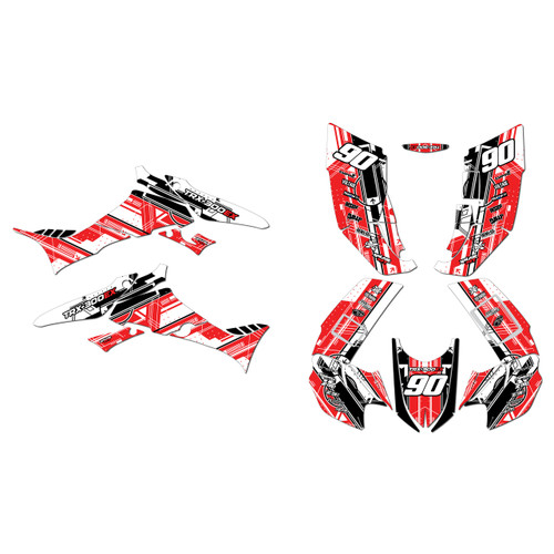 honda trx300ex graphics kit 2007-2013 future series red