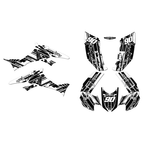 honda trx300ex graphics kit 2007-2013 future series white