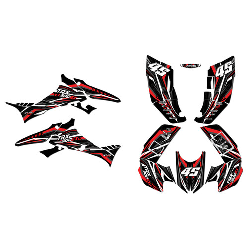 honda trx300ex graphics kit 2007-2013 prime series red