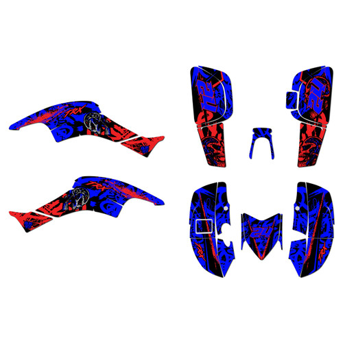 honda trx400ex graphics kit 2005-2007 revolt series blue