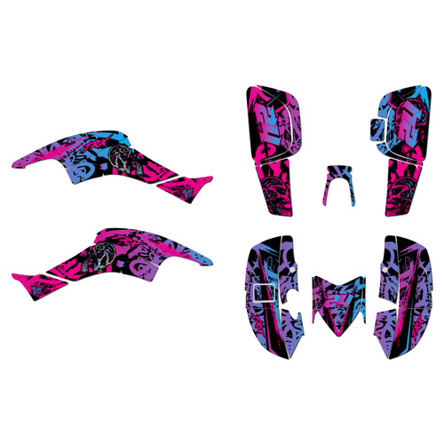 honda trx400ex graphics kit 2005-2007 revolt series magenta