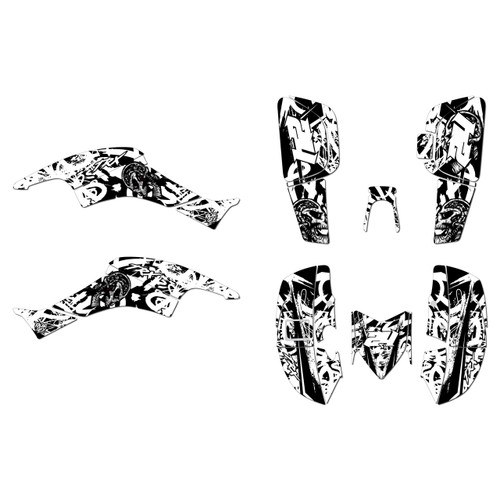 honda trx400ex graphics kit 2005-2007 revolt series white