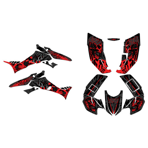 honda trx300ex graphics kit 2007-2013 revolt series red