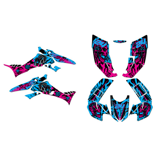 honda trx300ex graphics kit 2007-2013 revolt series magenta