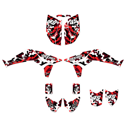 honda trx450r graphics kit 2006-2017 invasion series red