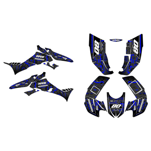honda trx300ex graphics kit 2007-2013 rift series blue