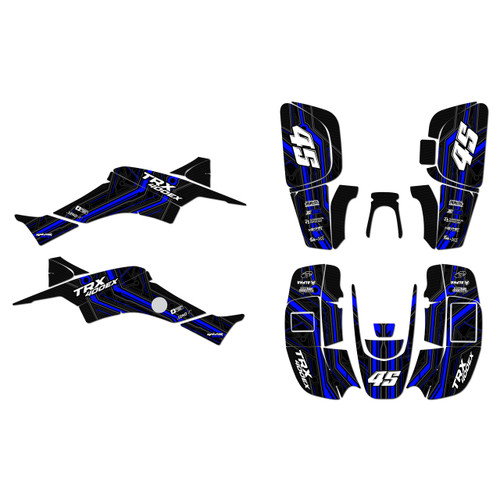 honda trx400ex graphics kit 1999-2004 electron series blue
