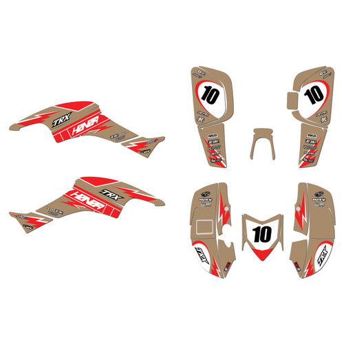 honda trx400ex graphics kit 2005-2007 speed series tan