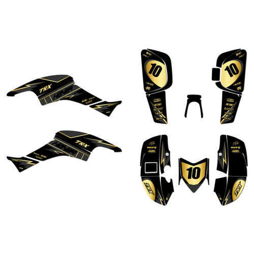honda trx400ex graphics kit 2005-2007 speed series gold