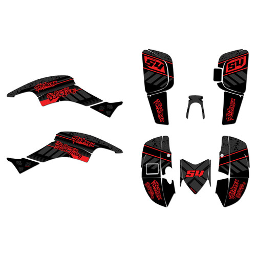 honda trx400ex graphics kit 2005-2007 split series red-shift