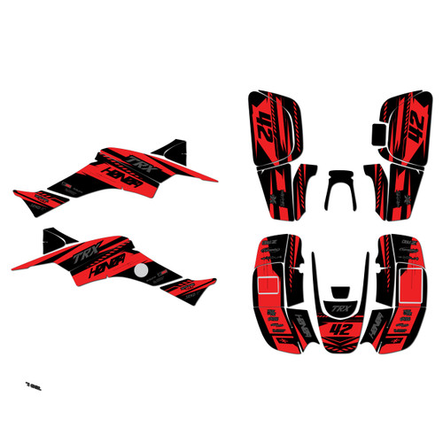 honda trx400ex graphics kit 1999-2004 lethal series red-shift