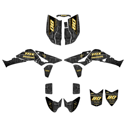 honda trx450r graphics kit 2006-2017 rift series gold