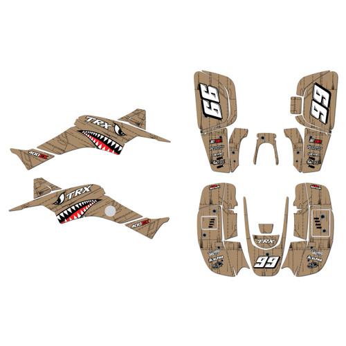 honda trx400ex graphics kit 1999-2004 predator series tan