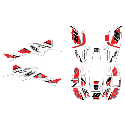 honda trx400ex graphics kit 1999-2004 rebel series red-shift