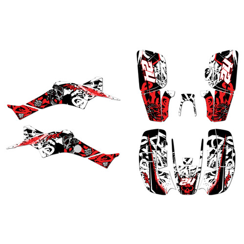 honda trx400ex graphics kit 1999-2004 revolt series red-shift