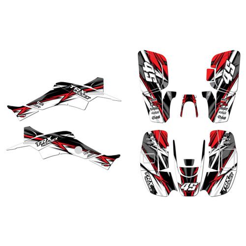 honda trx400ex graphics kit 1999-2004 shred series red