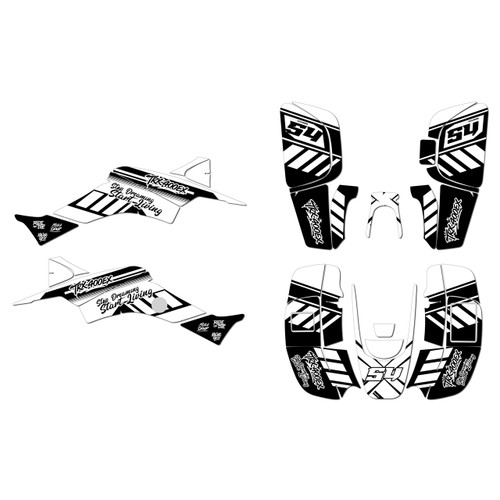 honda trx400ex graphics kit 1999-2004 split series white