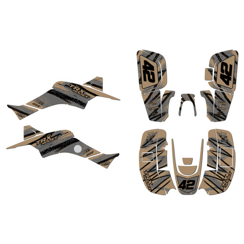 honda trx400ex graphics kit 1999-2004 whiplash series tan