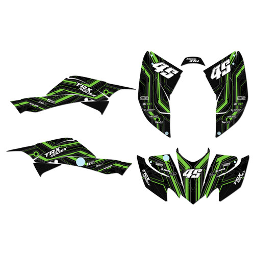honda trx400ex graphics kit 2008-2016 electron series green