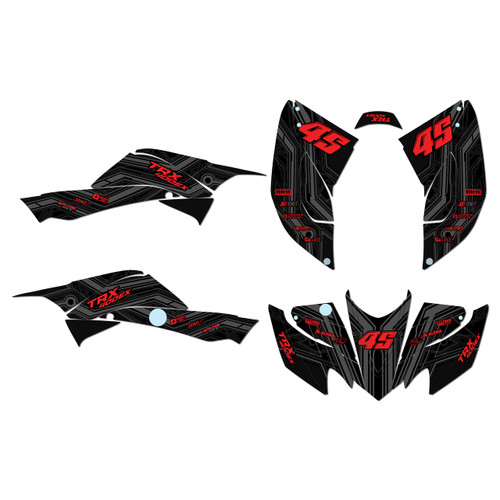 honda trx400ex graphics kit 2008-2016 electron series red-shift