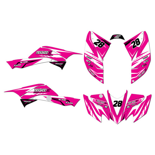 honda trx400ex graphics kit 2008-2016 factory series magenta