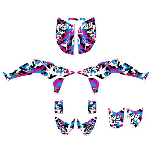 honda trx450r graphics kit 2004-2005 invasion series magenta