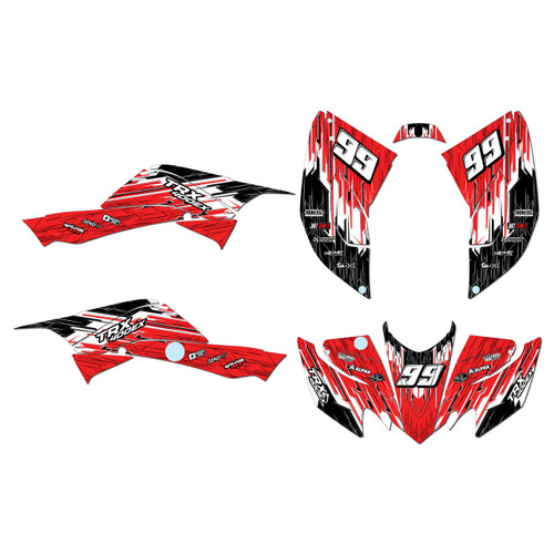 honda trx400ex graphics kit 2008-2016 fracture series red