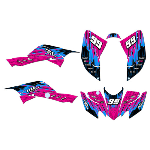 honda trx400ex graphics kit 2008-2016 fracture series magenta