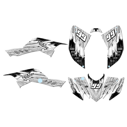 honda trx400ex graphics kit 2008-2016 fracture series white