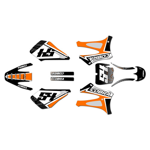 cobra cx50sr graphics kit 2010-2011 fatality series orange