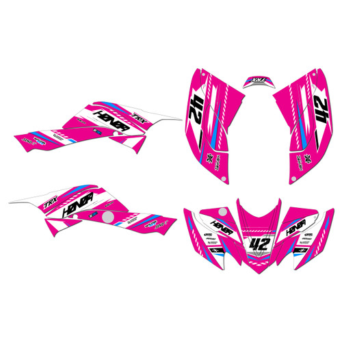 honda trx400ex graphics kit 2008-2016 lethal series magenta