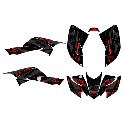 honda trx400ex graphics kit 2008-2016 lethal series red-shift