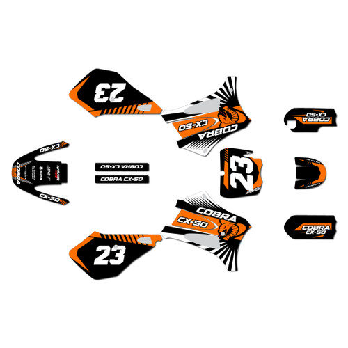 cobra cx50sr graphics kit 2012-2020 fh series orange