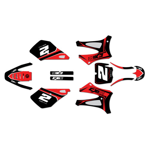 cobra cx50sr graphics kit 2010-2011 lightning series red