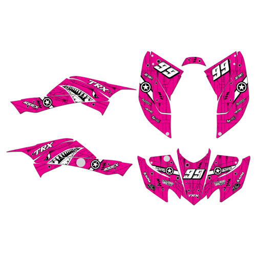 honda trx400ex graphics kit 2008-2016 predator series magenta