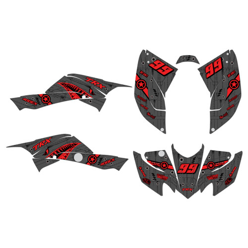 honda trx400ex graphics kit 2008-2016 predator series red-shift