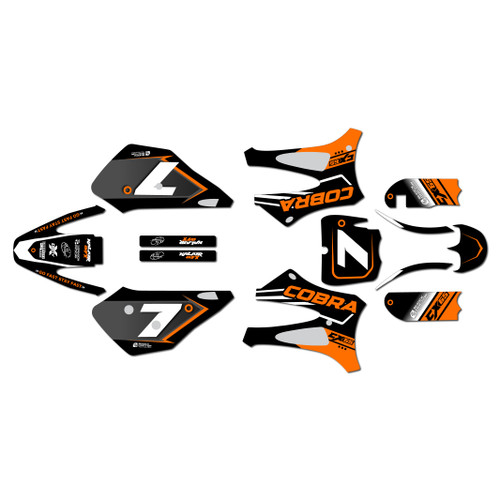 cobra cx65 graphics kit 2010-2021 bolt series orange