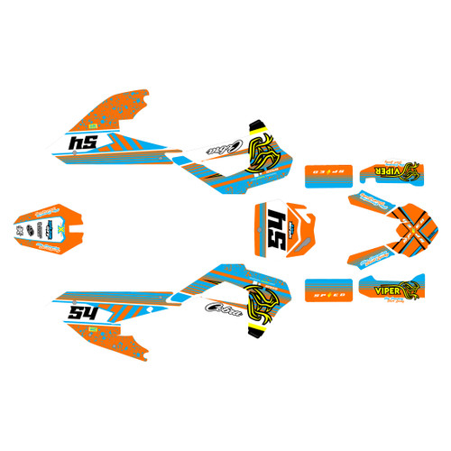 cobra cx65 graphics kit 2022-2025 pulse series orange