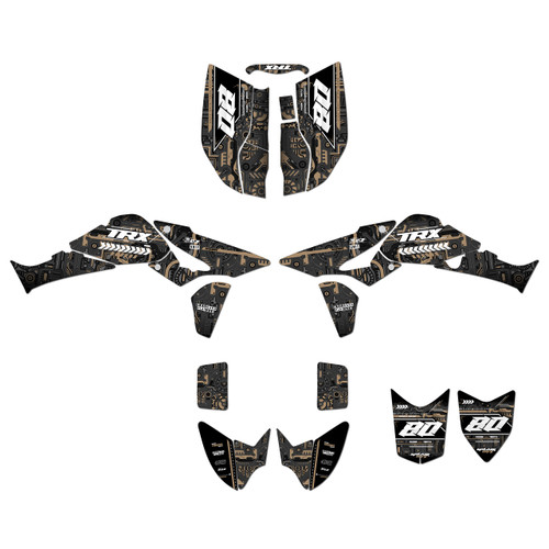 honda trx450r graphics kit 2004-2005 rift series tan