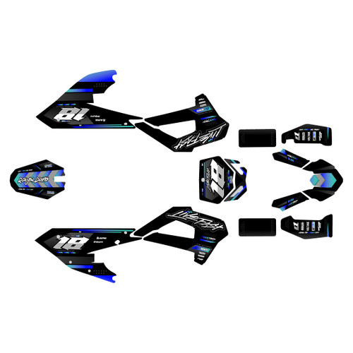 cobra cx65 graphics kit 2022-2025 rebel series blue