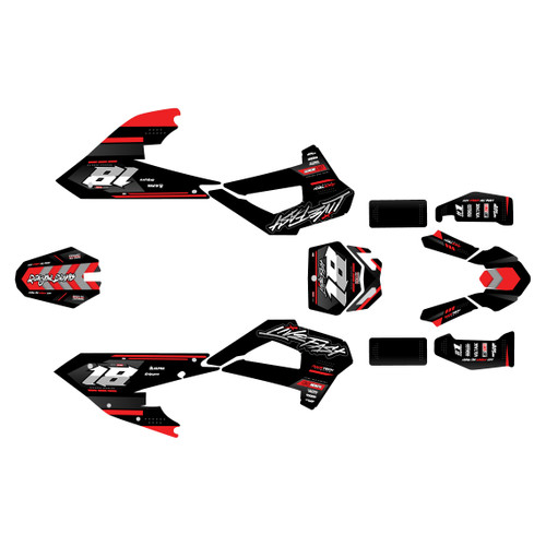 cobra cx65 graphics kit 2022-2025 rebel series red