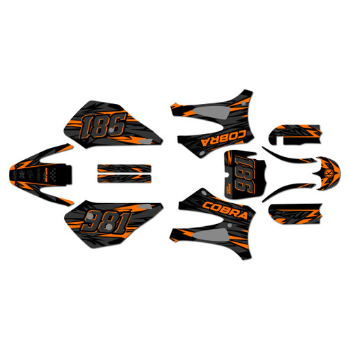 cobra cx65 graphics kit 2010-2021 twitch series orange