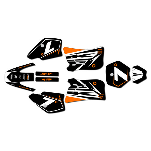 ktm 50sx graphics kit 1998-2001 bold series orange