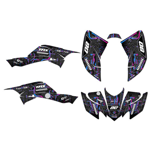 honda trx400ex graphics kit 2008-2016 rift series magenta