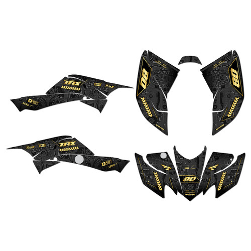 honda trx400ex graphics kit 2008-2016 rift series gold