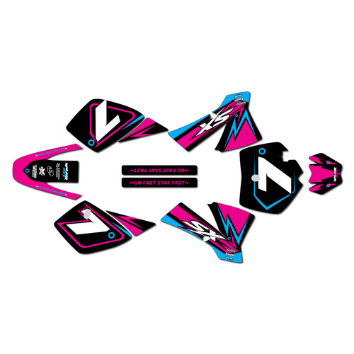 ktm 50sx graphics kit 2002-2008 bash series magenta