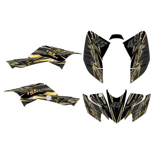 honda trx400ex graphics kit 2008-2016 shred series gold