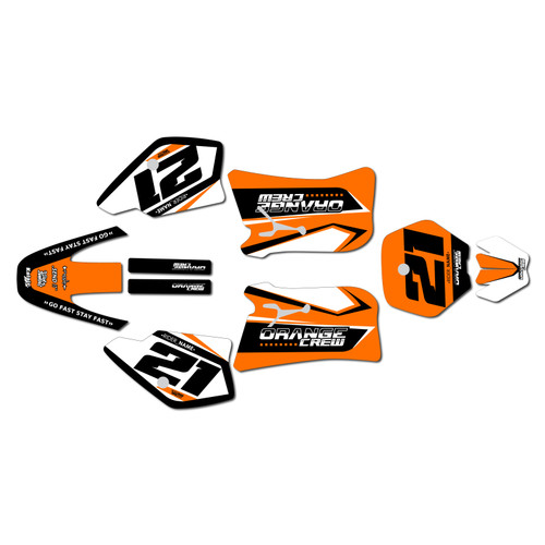 ktm 50sx graphics kit 1998-2001 og-crew series orange