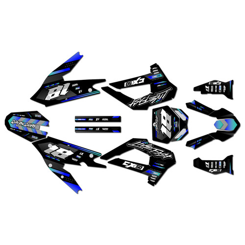 cobra cx50srx-fwe graphics kit 2021-2025 rebel series blue